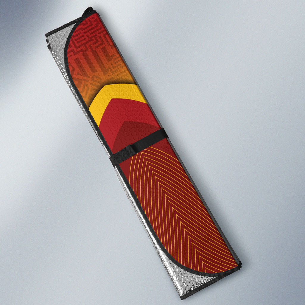 Spain Football Auto Sun Shade Raging Bull Golden Trophy Fans Banner