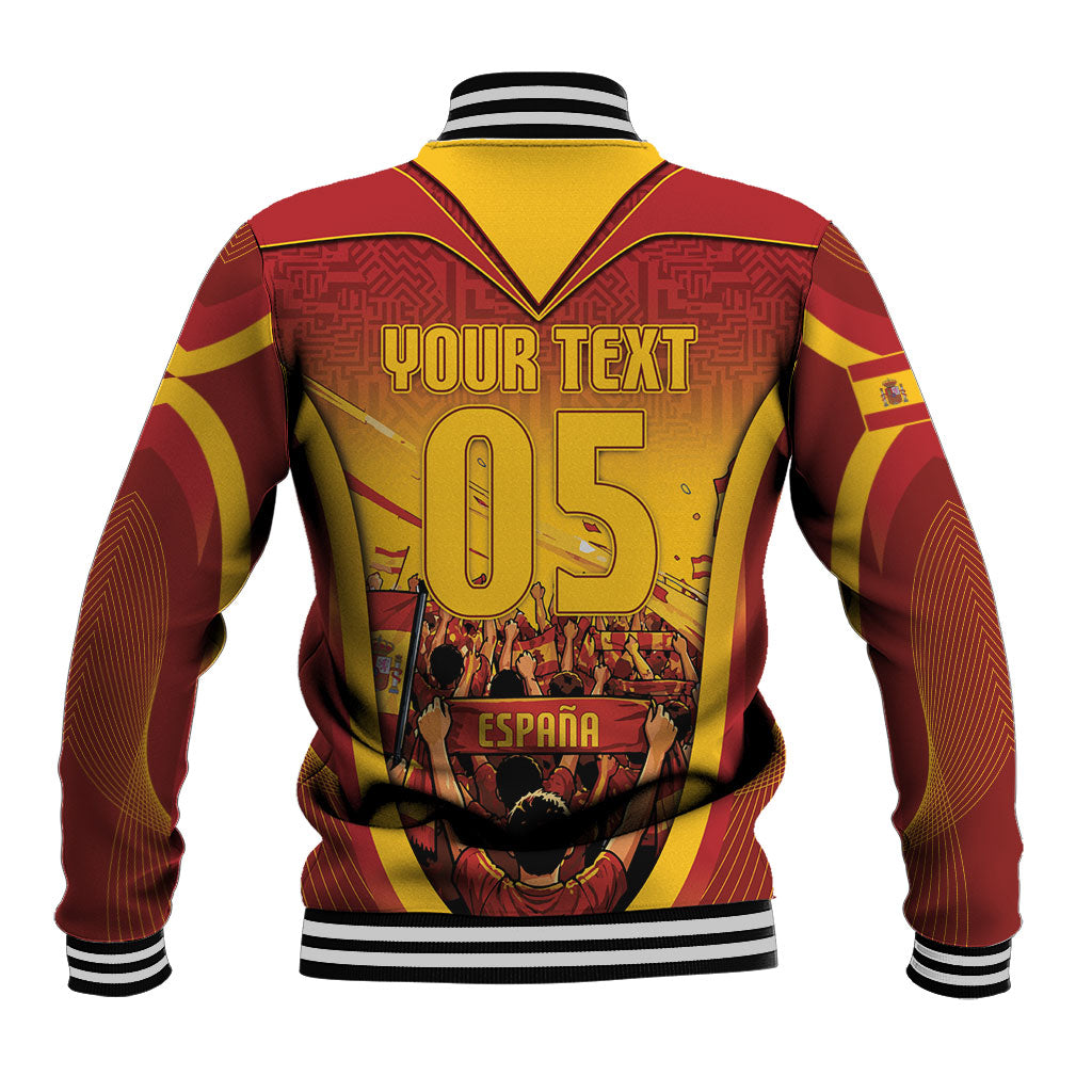 Custom Spain Football Baseball Jacket Raging Bull Golden Trophy Fans Banner