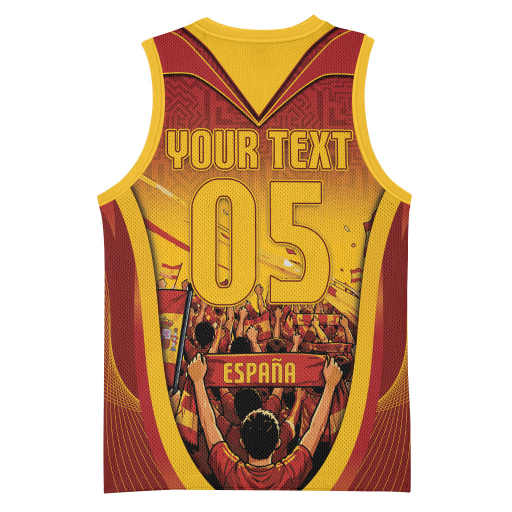 Custom Spain Football Basketball Jersey Raging Bull Golden Trophy Fans Banner