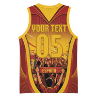 Custom Spain Football Basketball Jersey Raging Bull Golden Trophy Fans Banner