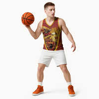 Custom Spain Football Basketball Jersey Raging Bull Golden Trophy Fans Banner