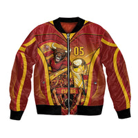 Custom Spain Football Bomber Jacket Raging Bull Golden Trophy Fans Banner
