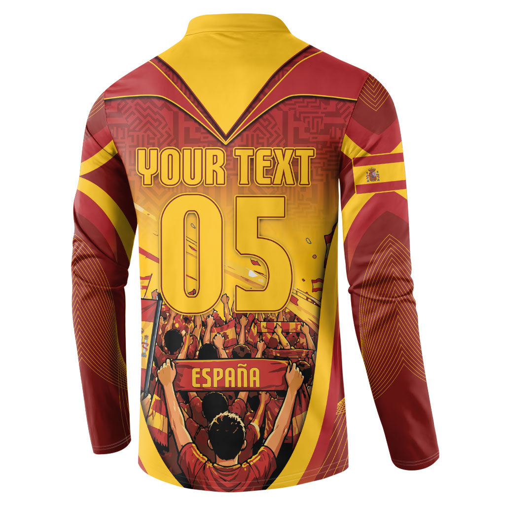 Custom Spain Football Button Sweatshirt Raging Bull Golden Trophy Fans Banner