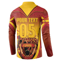 Custom Spain Football Button Sweatshirt Raging Bull Golden Trophy Fans Banner