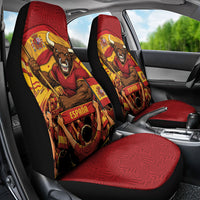 Spain Football Car Seat Cover Raging Bull Golden Trophy Fans Banner