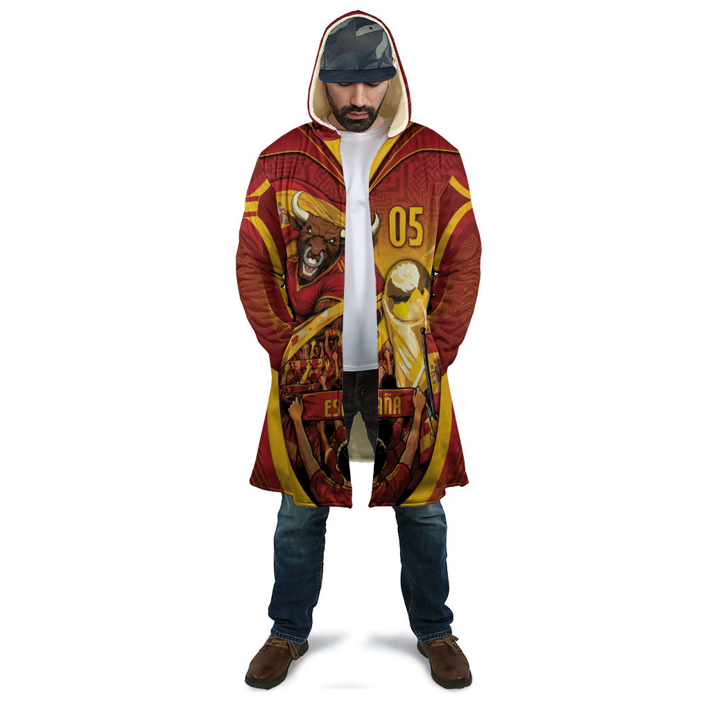Custom Spain Football Cloak Raging Bull Golden Trophy Fans Banner