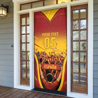 Custom Spain Football Door Cover Raging Bull Golden Trophy Fans Banner