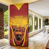 Custom Spain Football Door Cover Raging Bull Golden Trophy Fans Banner