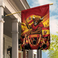 Spain Football Garden Flag Raging Bull Golden Trophy Fans Banner