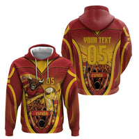 Custom Spain Football Hoodie Raging Bull Golden Trophy Fans Banner