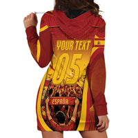 Custom Spain Football Hoodie Dress Raging Bull Golden Trophy Fans Banner