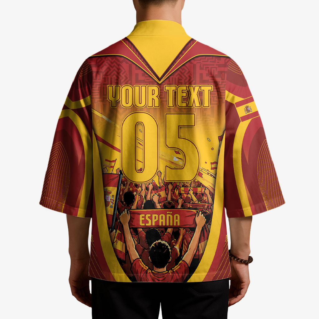 Custom Spain Football Kimono Raging Bull Golden Trophy Fans Banner