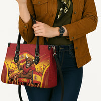 Spain Football Leather Bag Raging Bull Golden Trophy Fans Banner