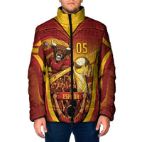 Custom Spain Football Padded Jacket Raging Bull Golden Trophy Fans Banner