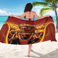 Spain Football Sarong Raging Bull Golden Trophy Fans Banner