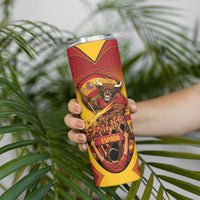 Custom Spain Football Skinny Tumbler Raging Bull Golden Trophy Fans Banner