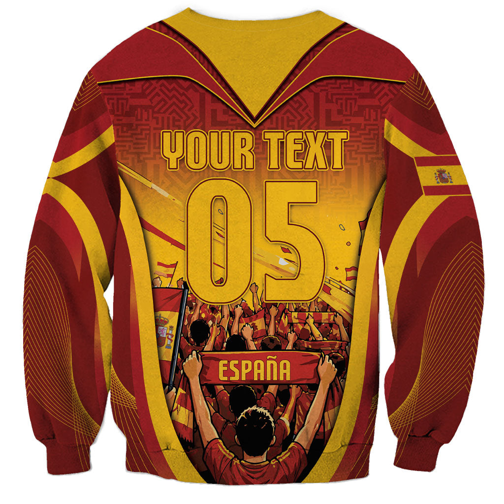 Custom Spain Football Sweatshirt Raging Bull Golden Trophy Fans Banner