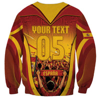Custom Spain Football Sweatshirt Raging Bull Golden Trophy Fans Banner