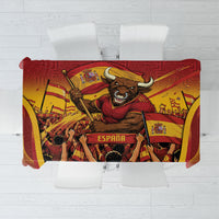 Spain Football Tablecloth Raging Bull Golden Trophy Fans Banner