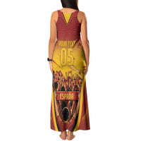 Custom Spain Football Tank Maxi Dress Raging Bull Golden Trophy Fans Banner