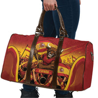 Spain Football Travel Bag Raging Bull Golden Trophy Fans Banner