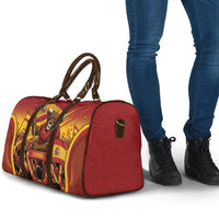 Spain Football Travel Bag Raging Bull Golden Trophy Fans Banner