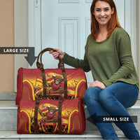 Spain Football Travel Bag Raging Bull Golden Trophy Fans Banner
