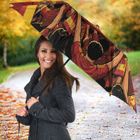 Spain Football Umbrella Raging Bull Golden Trophy Fans Banner