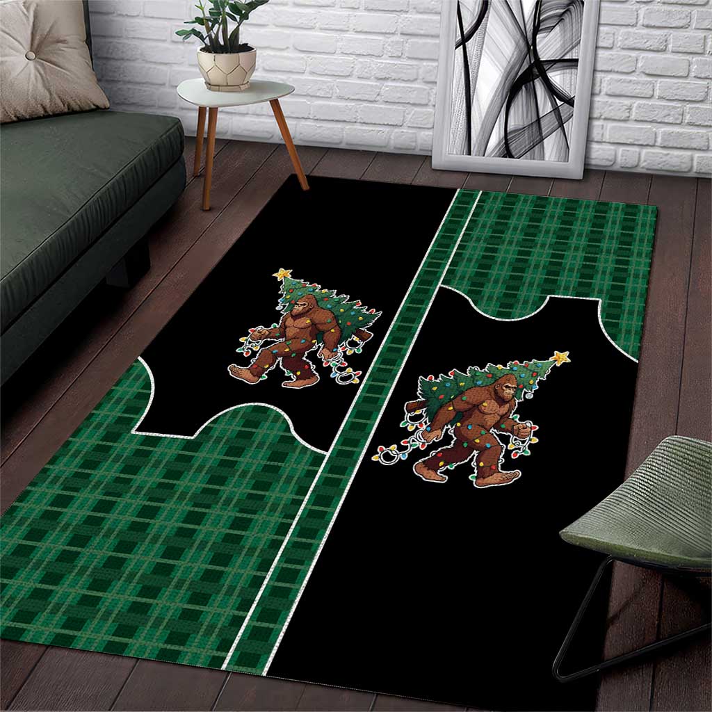 Western Yoke Area Rug Bigfoot Xmas Cowboy Style - Wonder Print Shop