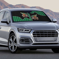 Western Yoke Auto Sun Shade Bigfoot Xmas Cowboy Style - Wonder Print Shop