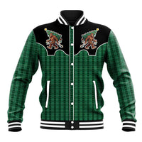 Western Yoke Baseball Jacket Bigfoot Xmas Cowboy Style - Wonder Print Shop