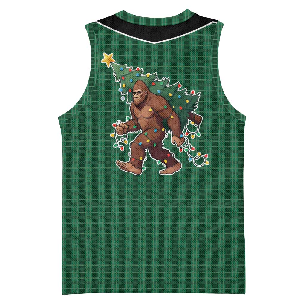 Western Yoke Basketball Jersey Bigfoot Xmas Cowboy Style - Wonder Print Shop