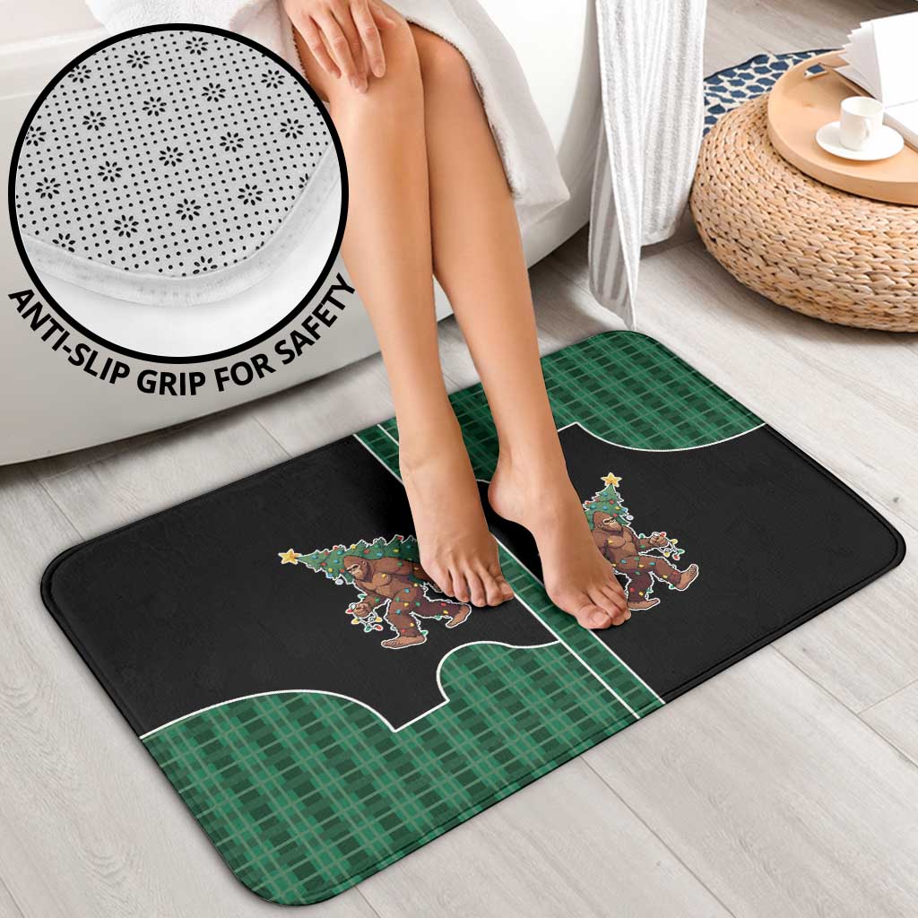 Western Yoke Bathroom Set Bigfoot Xmas Cowboy Style - Wonder Print Shop