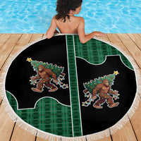 Western Yoke Beach Blanket Bigfoot Xmas Cowboy Style - Wonder Print Shop