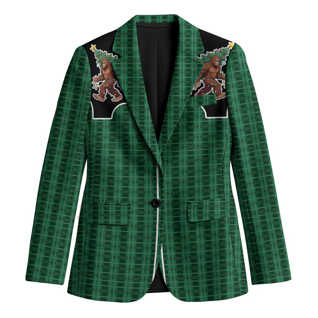 Western Yoke Blazer Bigfoot Xmas Cowboy Style - Wonder Print Shop