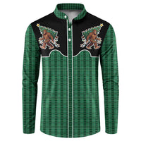 Western Yoke Button Sweatshirt Bigfoot Xmas Cowboy Style - Wonder Print Shop