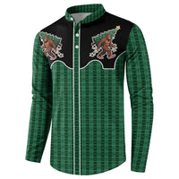 Western Yoke Button Sweatshirt Bigfoot Xmas Cowboy Style - Wonder Print Shop
