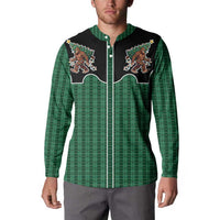 Western Yoke Button Sweatshirt Bigfoot Xmas Cowboy Style - Wonder Print Shop