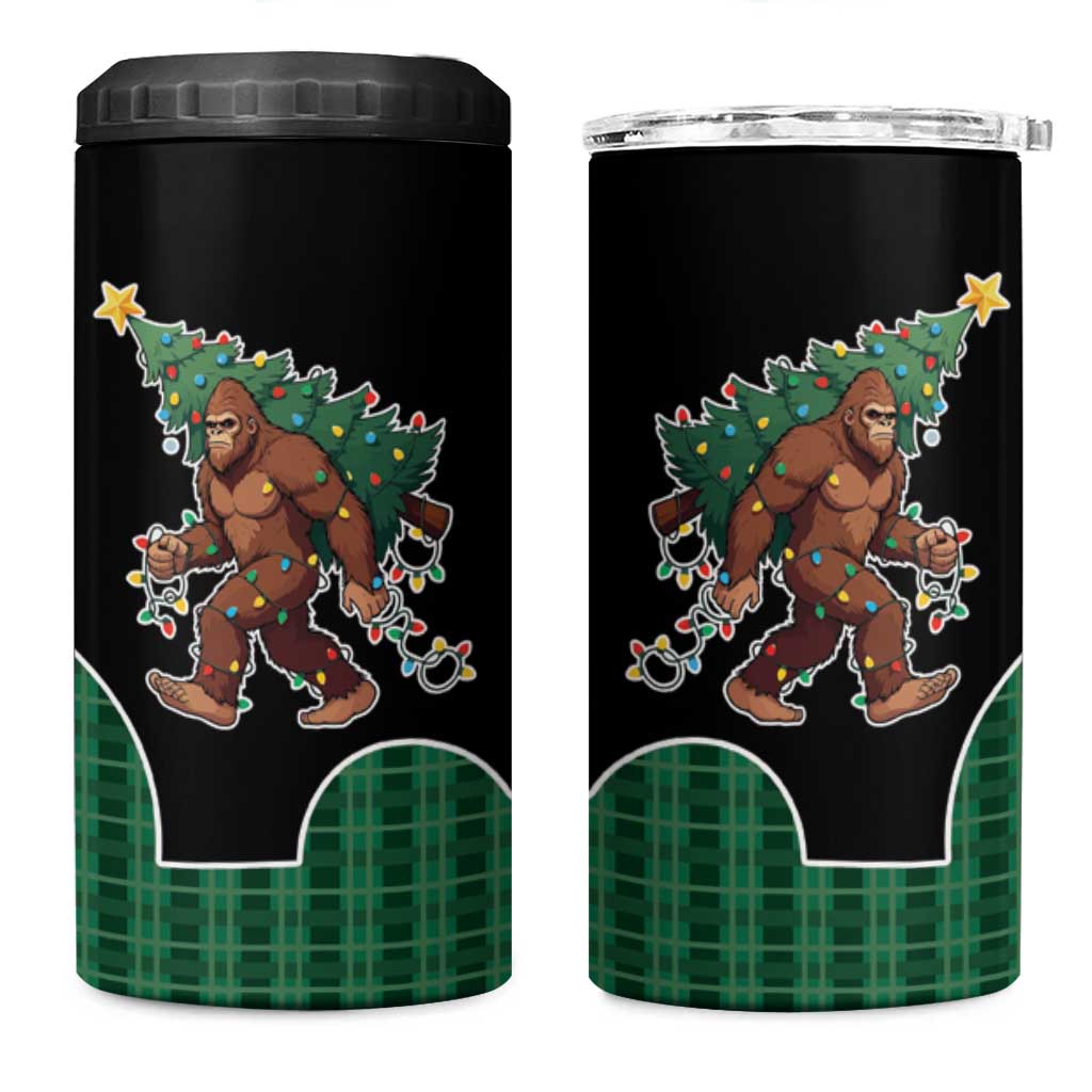 Western Yoke 4 in 1 Can Cooler Tumbler Bigfoot Xmas Cowboy Style - Wonder Print Shop