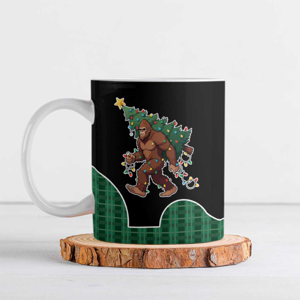 Western Yoke Ceramic Mug Bigfoot Xmas Cowboy Style - Wonder Print Shop