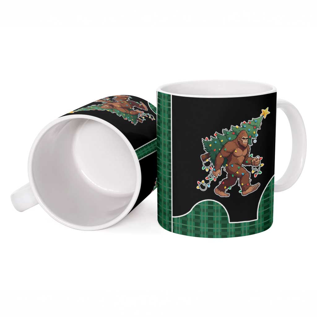Western Yoke Ceramic Mug Bigfoot Xmas Cowboy Style - Wonder Print Shop