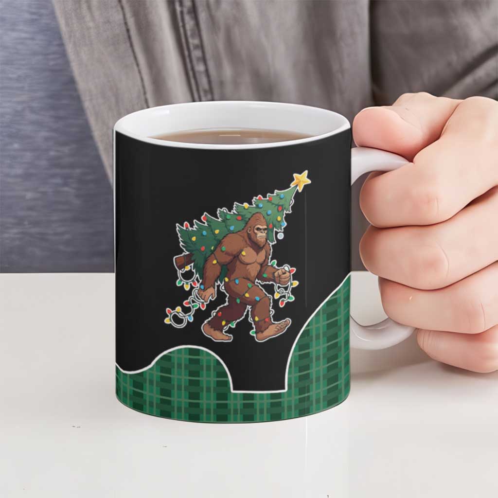 Western Yoke Ceramic Mug Bigfoot Xmas Cowboy Style - Wonder Print Shop