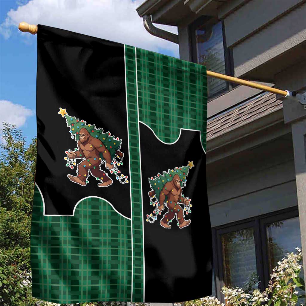 Western Yoke Garden Flag Bigfoot Xmas Cowboy Style - Wonder Print Shop