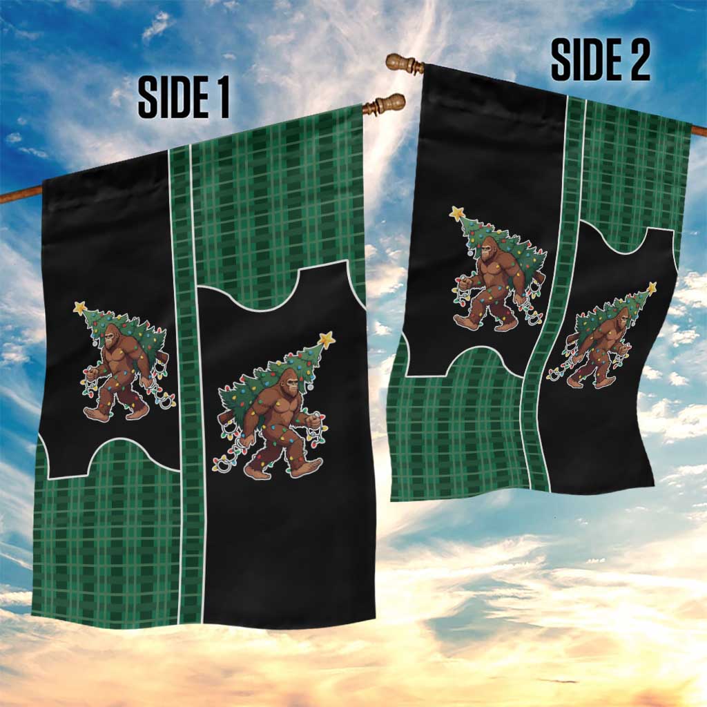 Western Yoke Garden Flag Bigfoot Xmas Cowboy Style - Wonder Print Shop