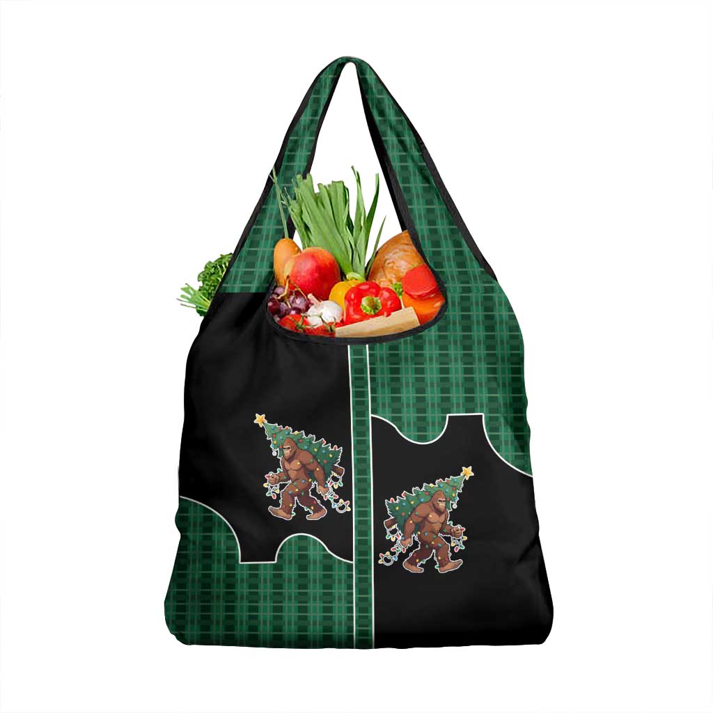 Western Yoke Grocery Bag Bigfoot Xmas Cowboy Style - Wonder Print Shop