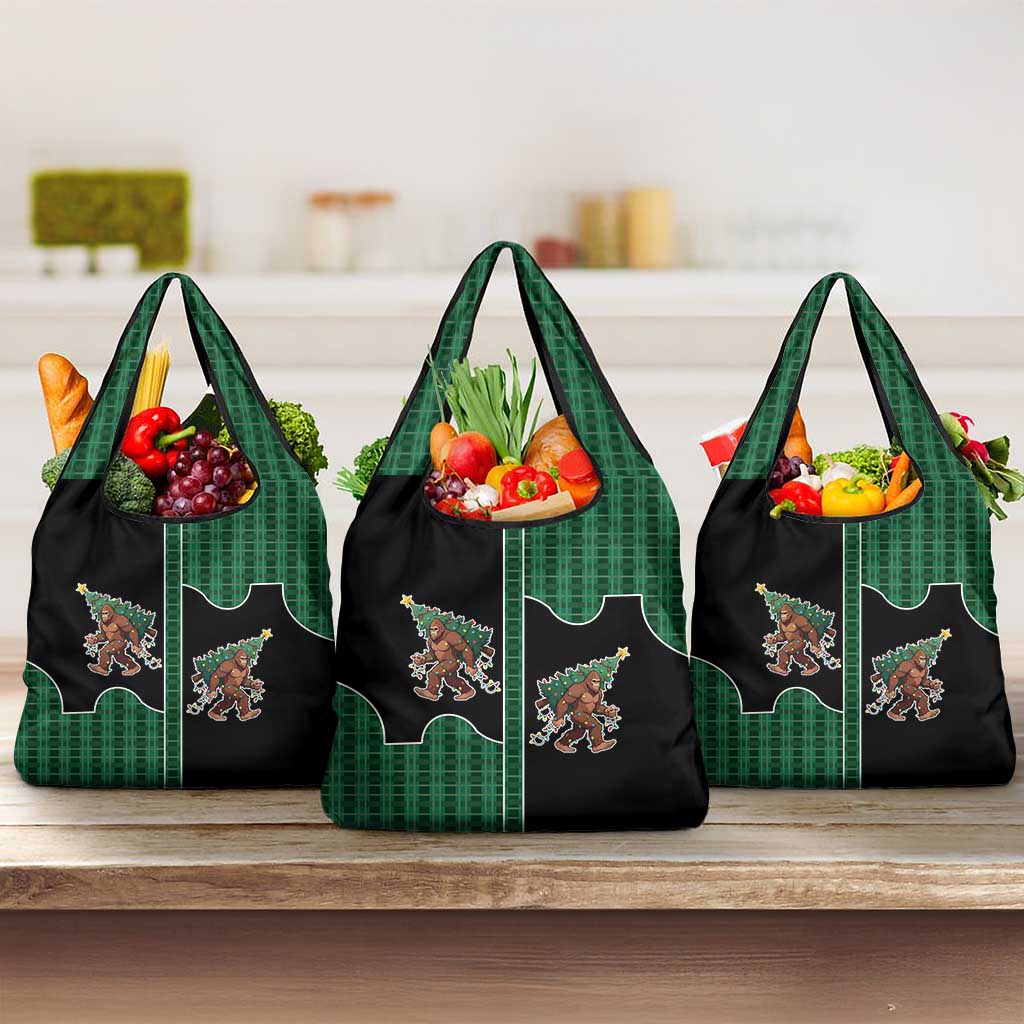 Western Yoke Grocery Bag Bigfoot Xmas Cowboy Style - Wonder Print Shop