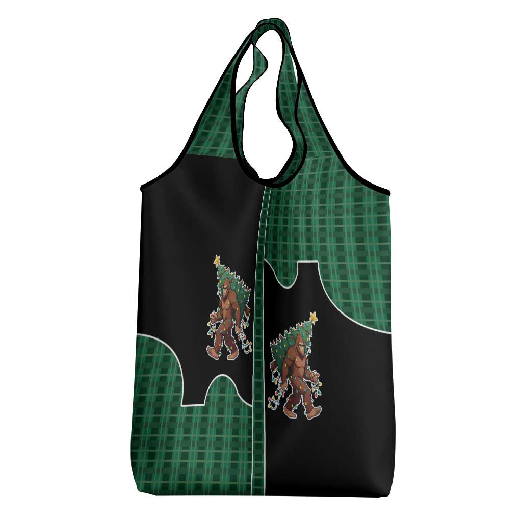 Western Yoke Grocery Bag Bigfoot Xmas Cowboy Style - Wonder Print Shop