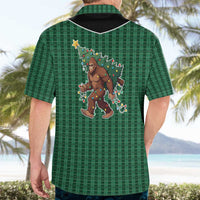 Western Yoke Hawaiian Shirt Bigfoot Xmas Cowboy Style - Wonder Print Shop