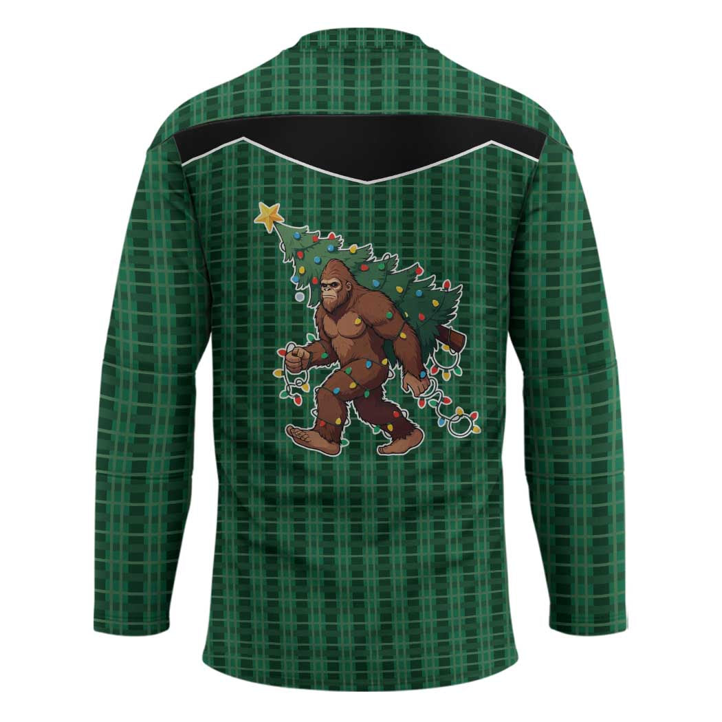 Western Yoke Hockey Jersey Bigfoot Xmas Cowboy Style - Wonder Print Shop