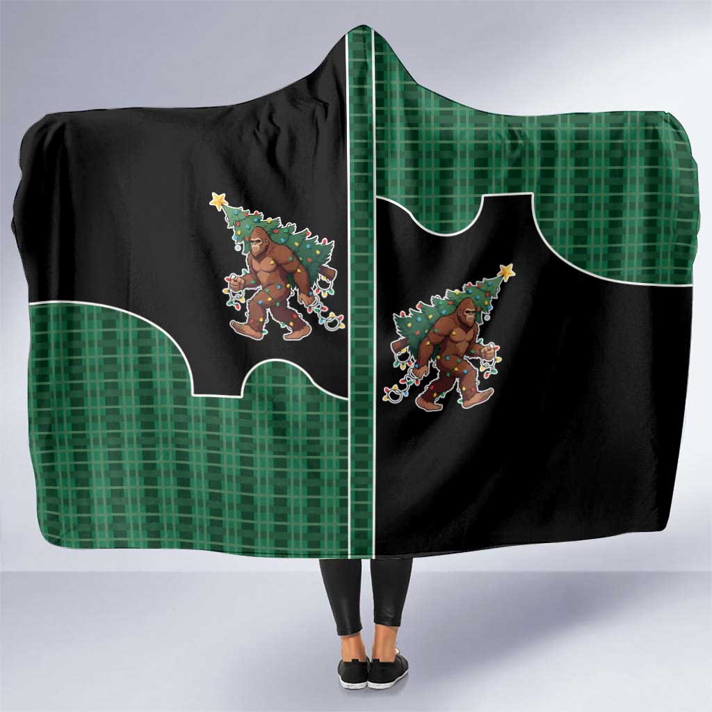 Western Yoke Hooded Blanket Bigfoot Xmas Cowboy Style - Wonder Print Shop